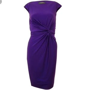 Ralph Lauren fitted purple dress.